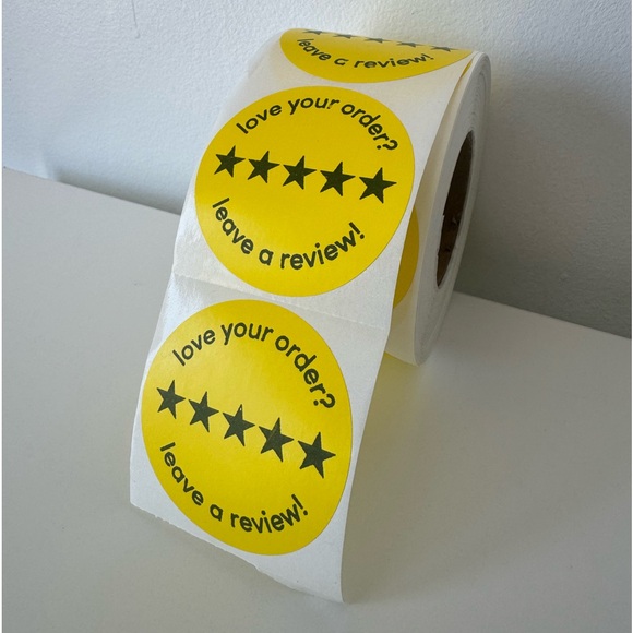 🎉BEST SELLING🎉⭐️100 Please Leave a Review Star Stickers label NEW - Picture 7 of 10
